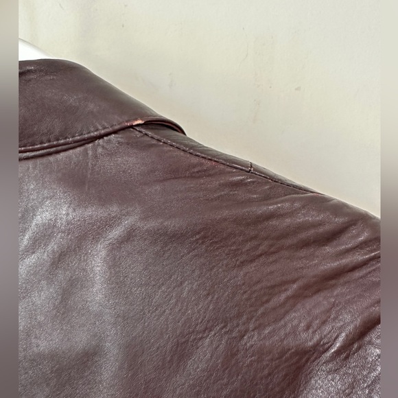 70's Vintage Sport Genuine Leather Blazer Jacket Size - Picture 15 of 15